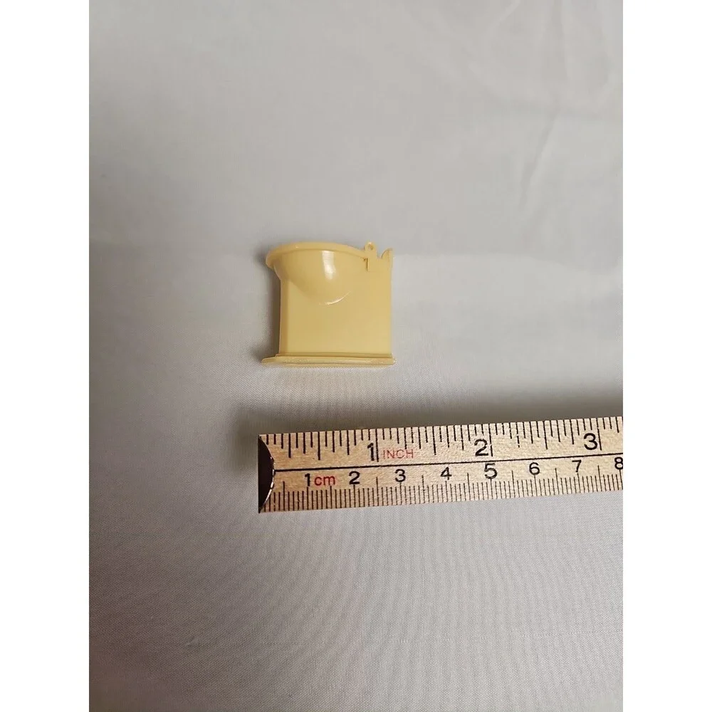 VTG Ideal Dollhouse Toilet Cream Plastic Bathroom Fixture 1:12 Scale Miniature